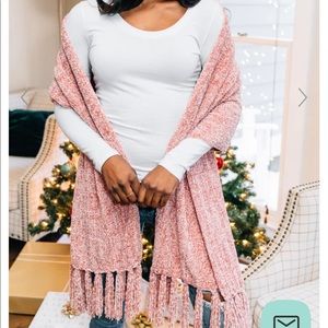 Pink Chenille scarf